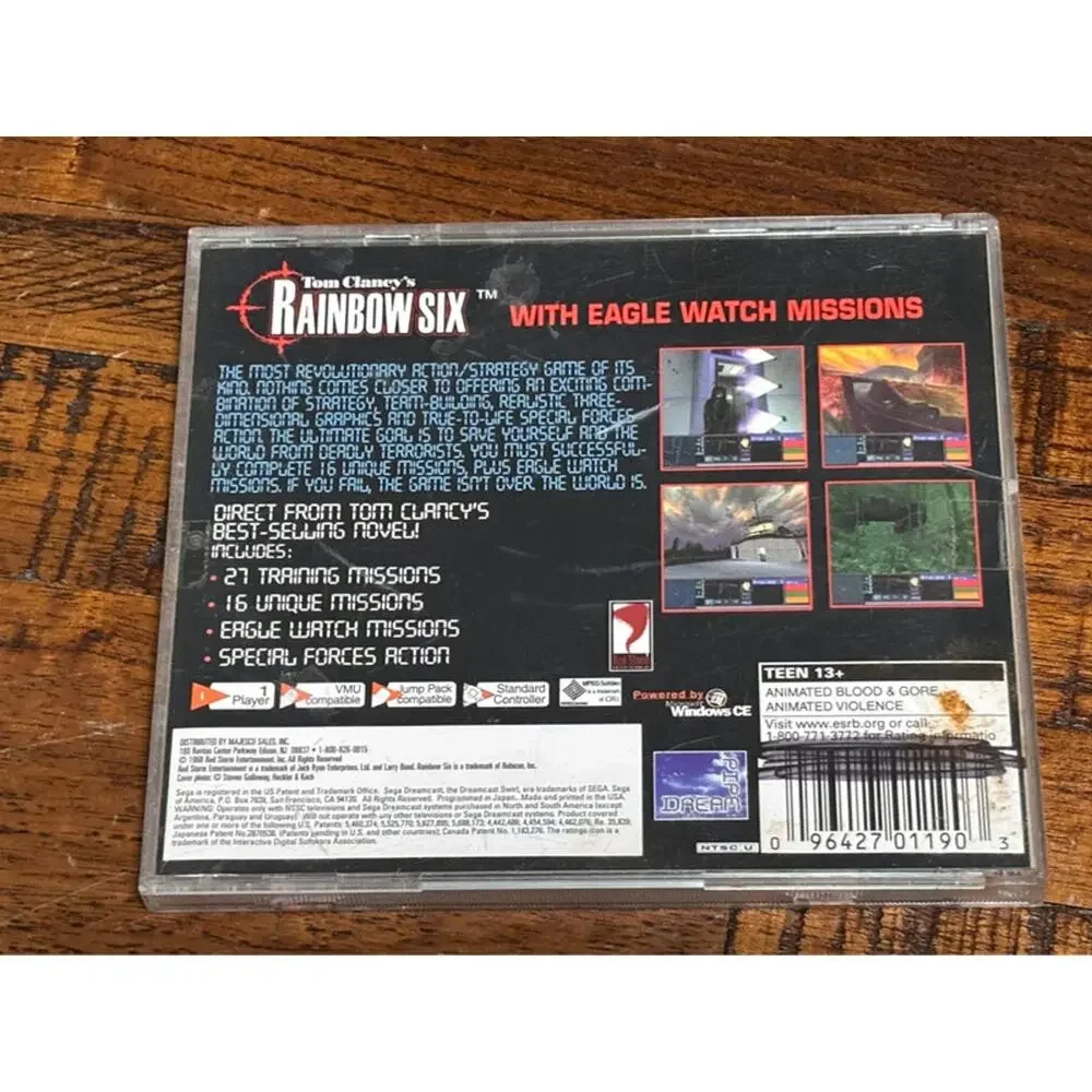 Tom Clancy Rainbow Six w Eagle Watch Missions Sega Dreamcast DC 2000